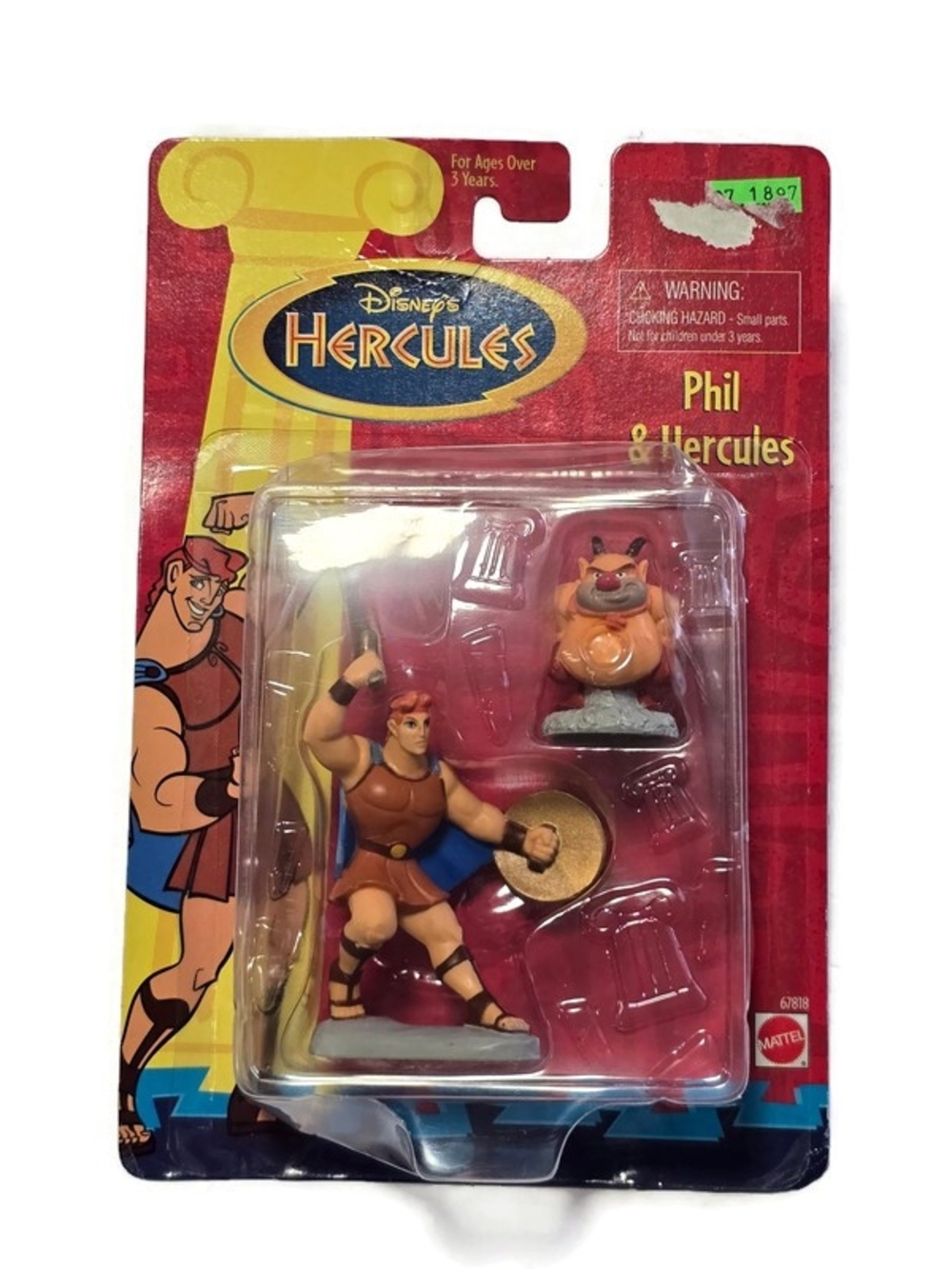 NEW Vintage Disney Phil and Hercules Mattel Toy Action Figure sealed